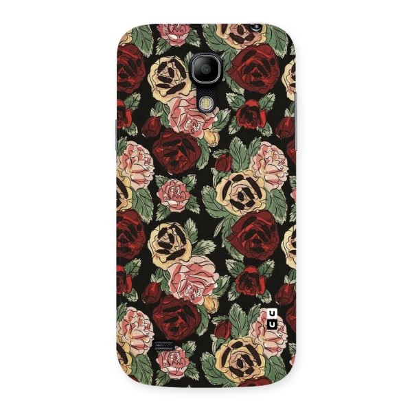 Dark Pastel Flowers Back Case for Galaxy S4 Mini