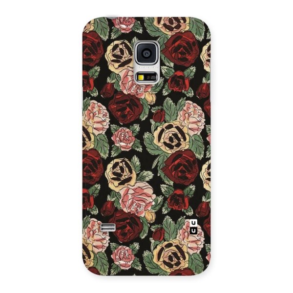 Dark Pastel Flowers Back Case for Galaxy S5 Mini