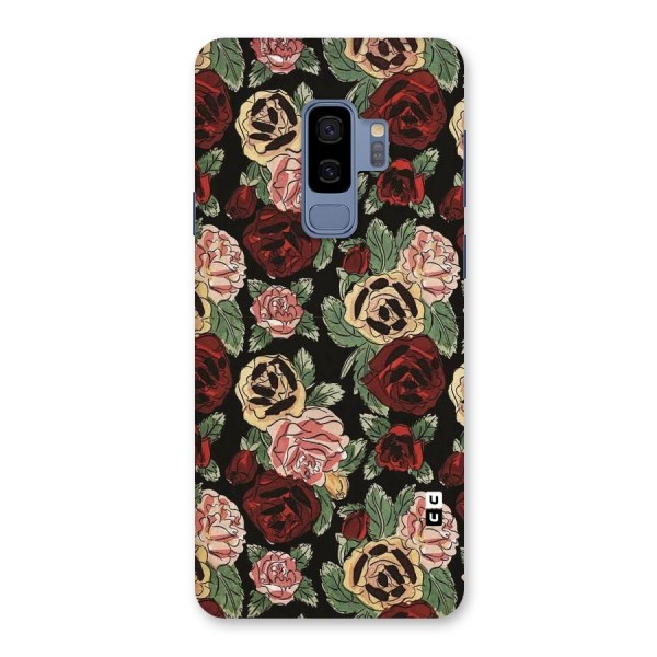 Dark Pastel Flowers Back Case for Galaxy S9 Plus