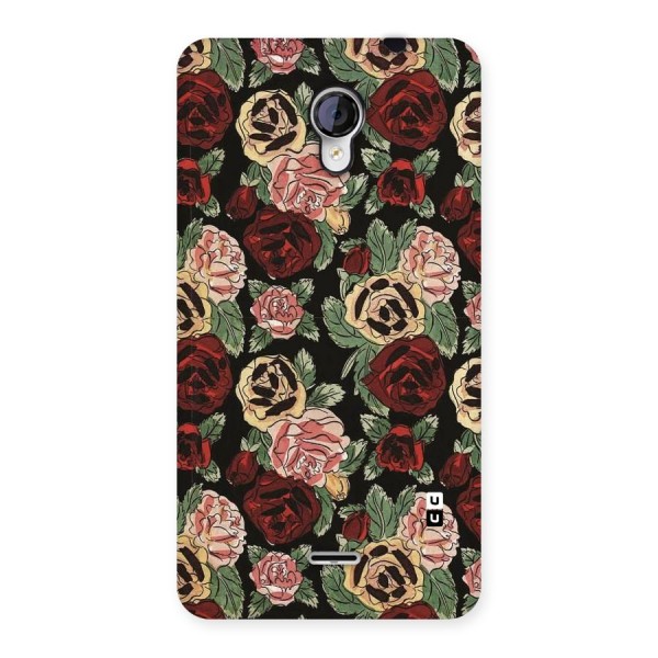 Dark Pastel Flowers Back Case for Micromax Unite 2 A106