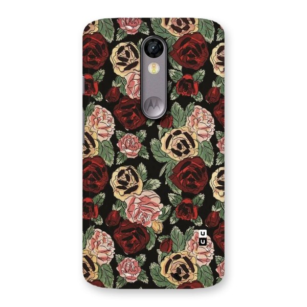 Dark Pastel Flowers Back Case for Moto X Force