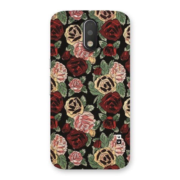 Dark Pastel Flowers Back Case for Motorola Moto G4