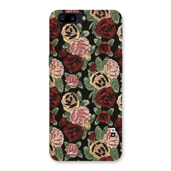 Dark Pastel Flowers Back Case for OnePlus 5