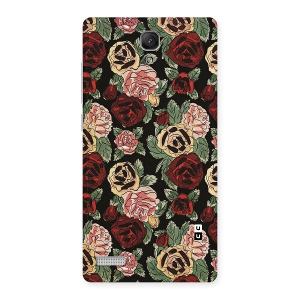 Dark Pastel Flowers Back Case for Redmi Note