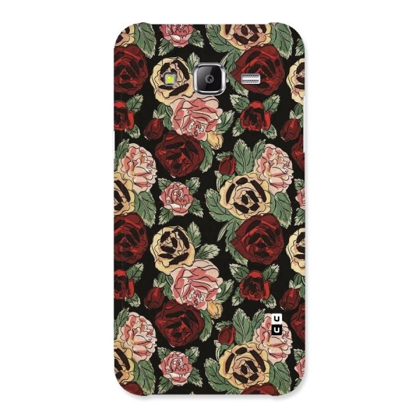 Dark Pastel Flowers Back Case for Samsung Galaxy J5