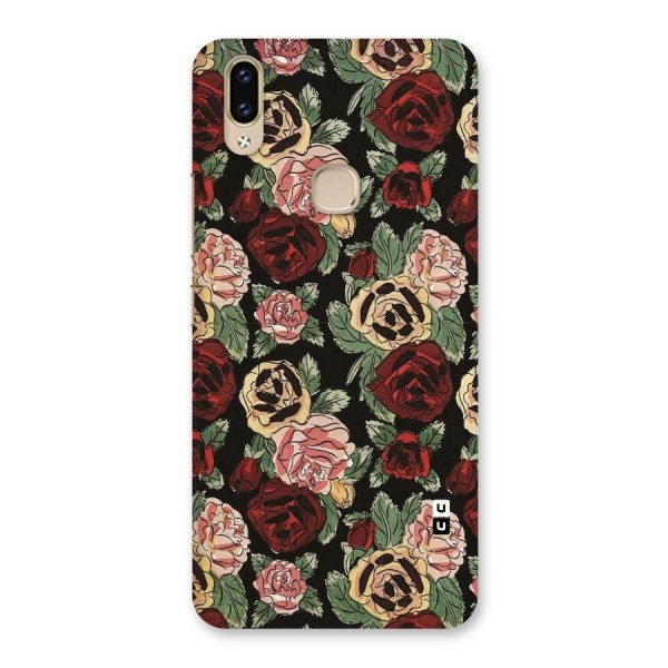 Dark Pastel Flowers Back Case for Vivo V9