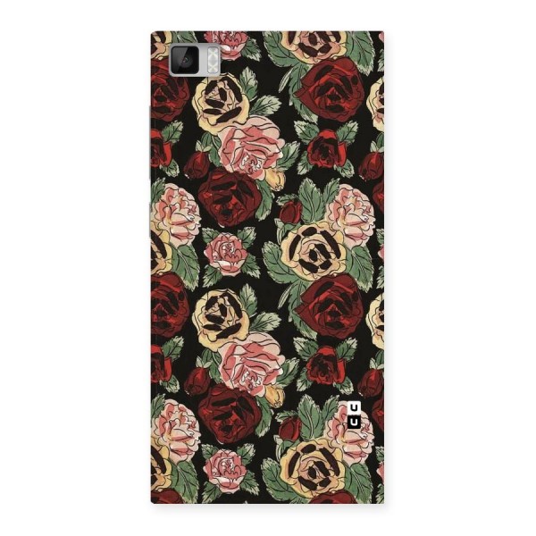 Dark Pastel Flowers Back Case for Xiaomi Mi3