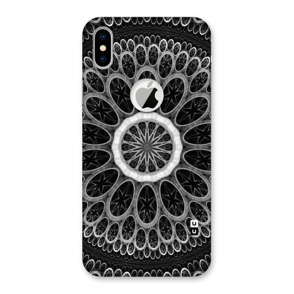 Dark Pattern Art Back Case for iPhone XS Logo Cut