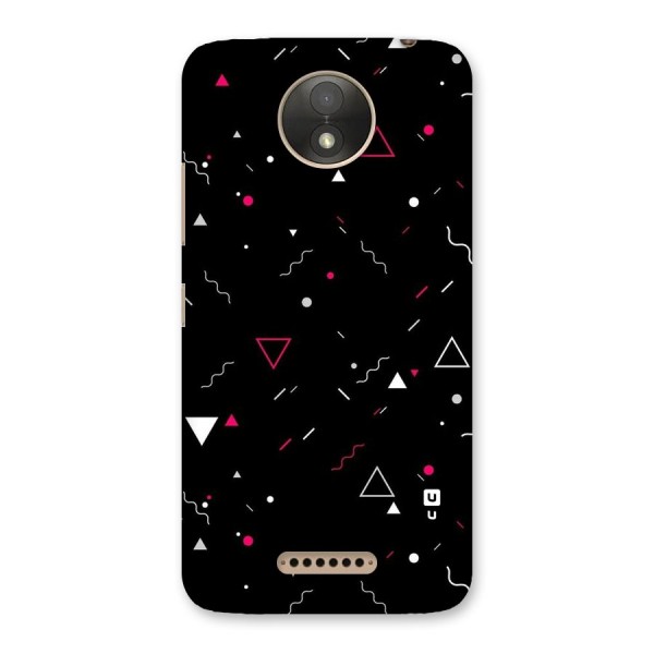 Dark Shapes Design Back Case for Moto C Plus