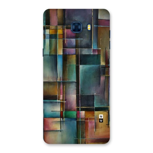 Dark Square Shapes Back Case for Galaxy C7 Pro