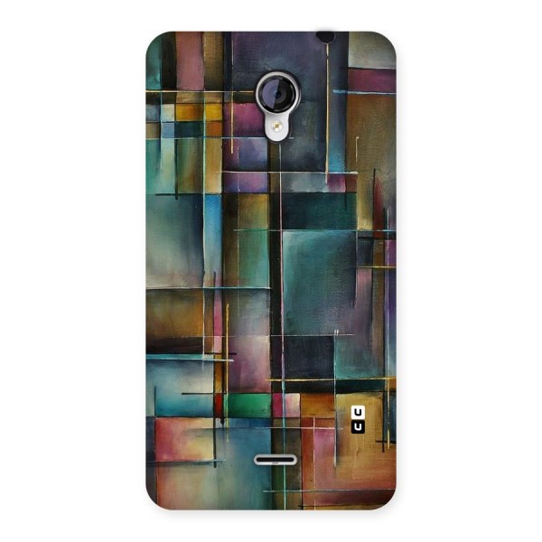 Dark Square Shapes Back Case for Micromax Unite 2 A106