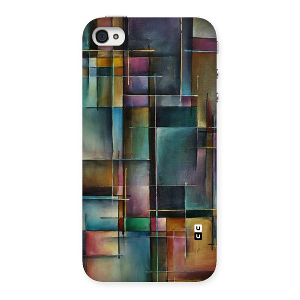 Dark Square Shapes Back Case for iPhone 4 4s