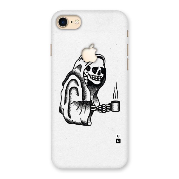 Dead But Coffee Back Case for iPhone 7 Apple Cut