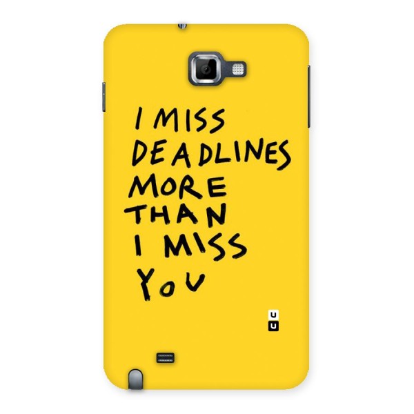 Deadlines Back Case for Galaxy Note