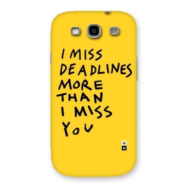 Deadlines Back Case for Galaxy S3 Neo