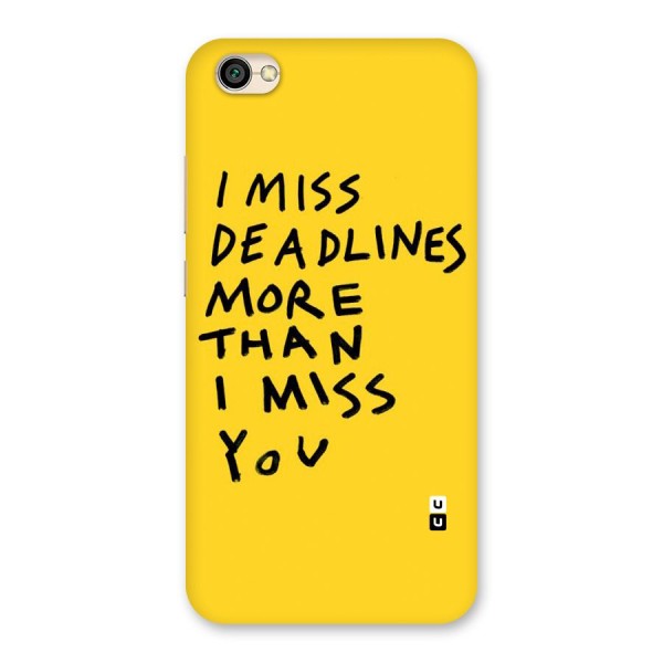 Deadlines Back Case for Redmi Y1 Lite