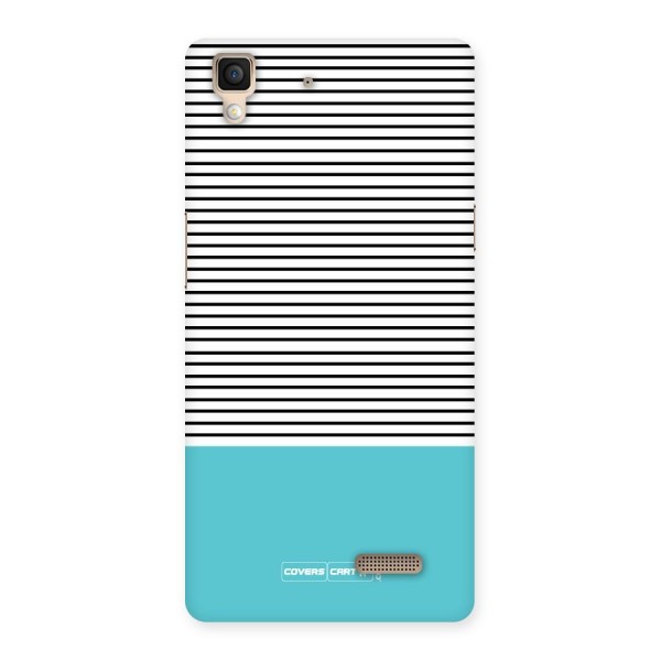 Deep Sky Blue Stripes Back Case for Oppo R7