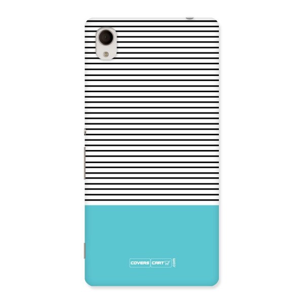 Deep Sky Blue Stripes Back Case for Sony Xperia M4