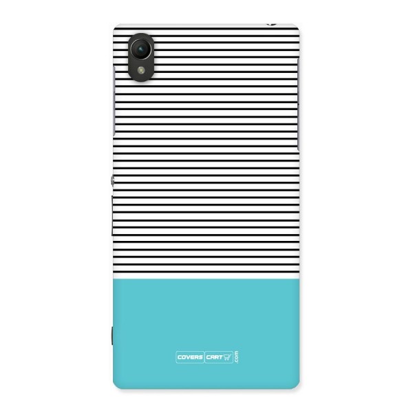 Deep Sky Blue Stripes Back Case for Sony Xperia Z1