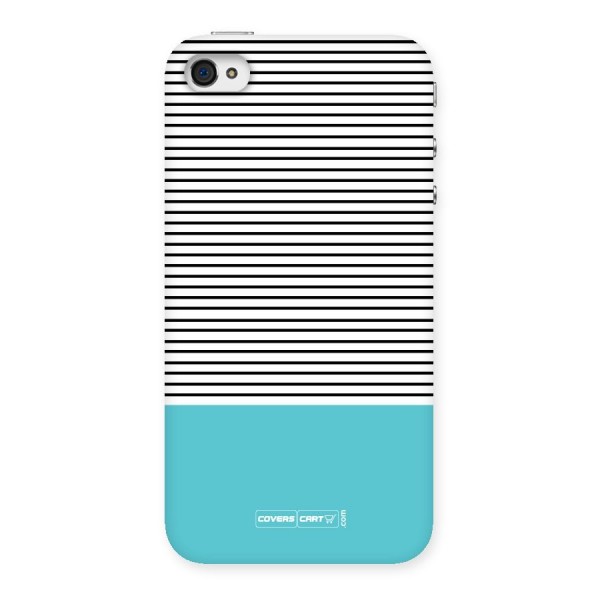 Deep Sky Blue Stripes Back Case for iPhone 4 4s