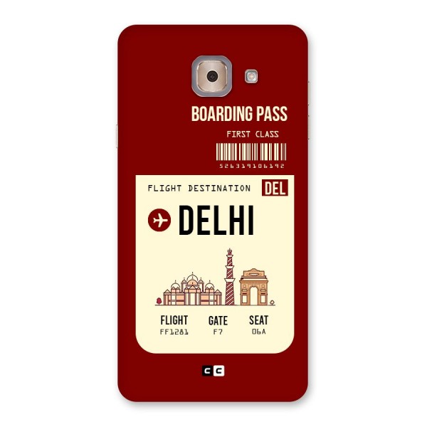 Delhi Boarding Pass Back Case for Galaxy J7 Max