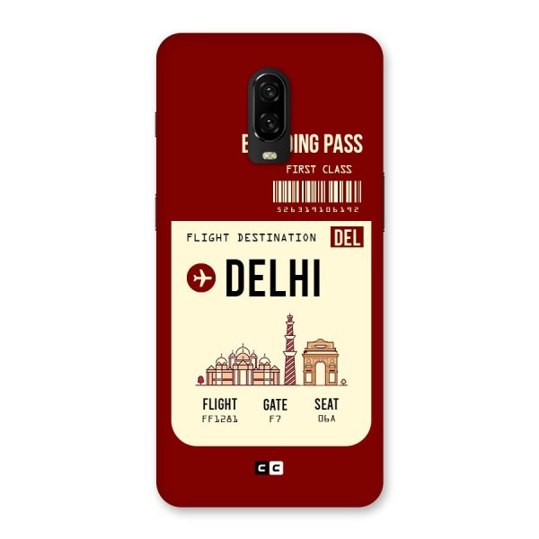 Delhi Boarding Pass Back Case for OnePlus 6T