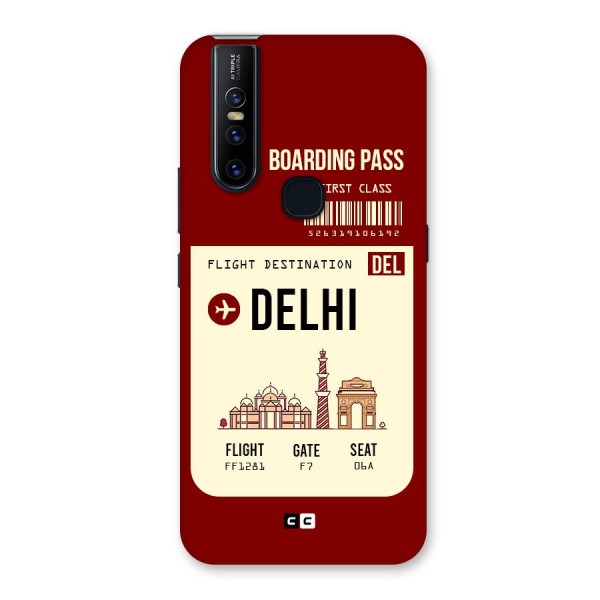 Delhi Boarding Pass Back Case for Vivo V15