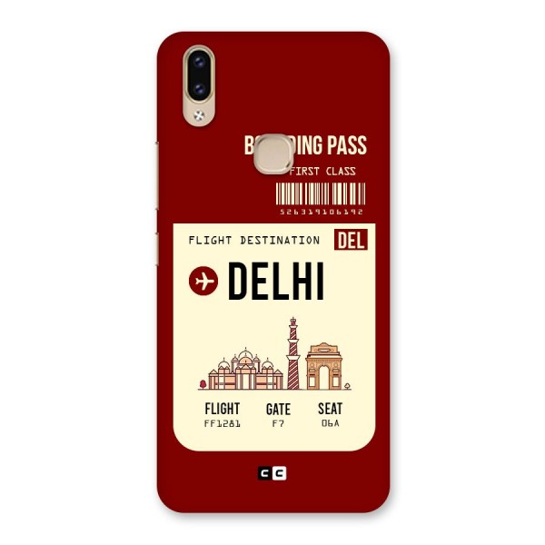 Delhi Boarding Pass Back Case for Vivo V9