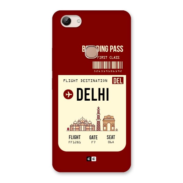 Delhi Boarding Pass Back Case for Vivo Y83