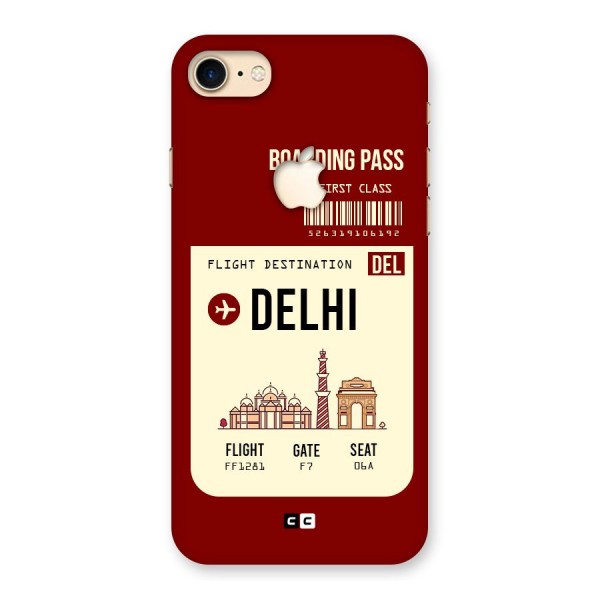 Delhi Boarding Pass Back Case for iPhone 7 Apple Cut