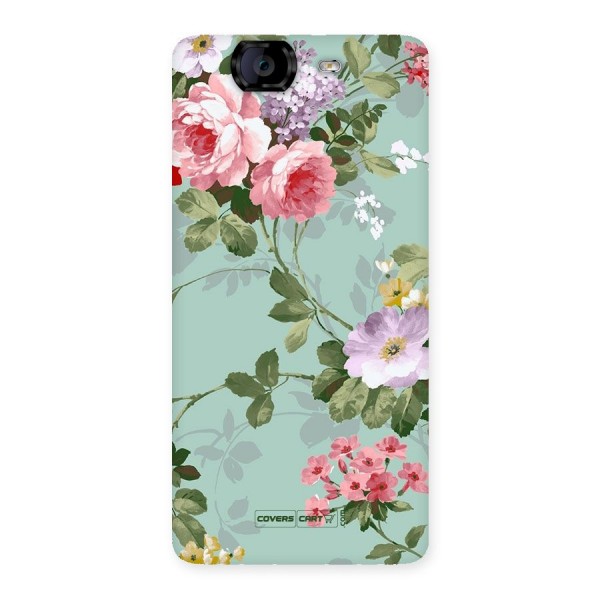 Desinger Floral Back Case for Canvas Knight A350