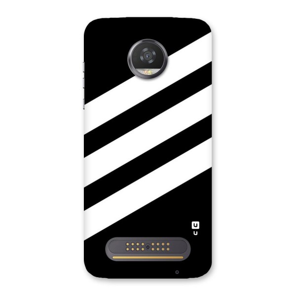 Diagonal Classic Stripes Back Case for Moto Z2 Play