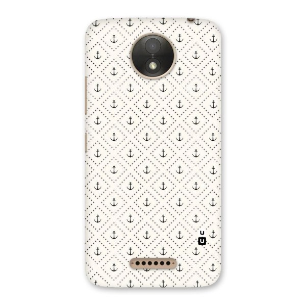 Diamond Anchor Design Back Case for Moto C Plus