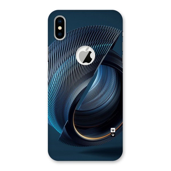 Digital Circle Pattern Back Case for iPhone XS Logo Cut