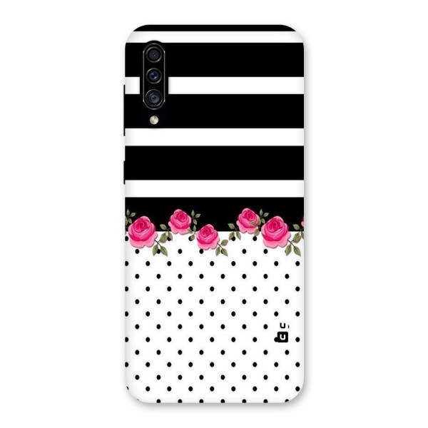 Dots Roses Stripes Back Case for Galaxy A30s