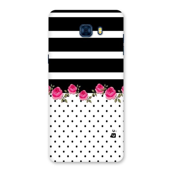 Dots Roses Stripes Back Case for Galaxy C7 Pro