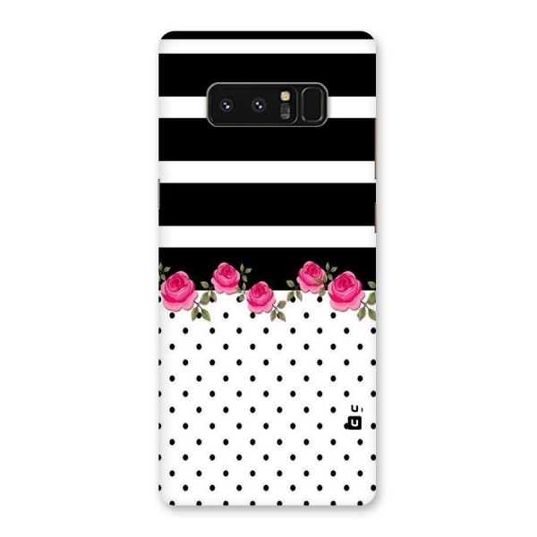 Dots Roses Stripes Back Case for Galaxy Note 8