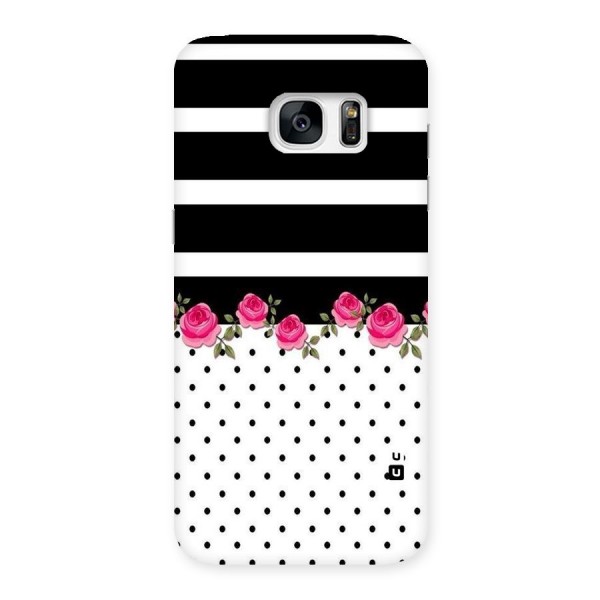 Dots Roses Stripes Back Case for Galaxy S7 Edge