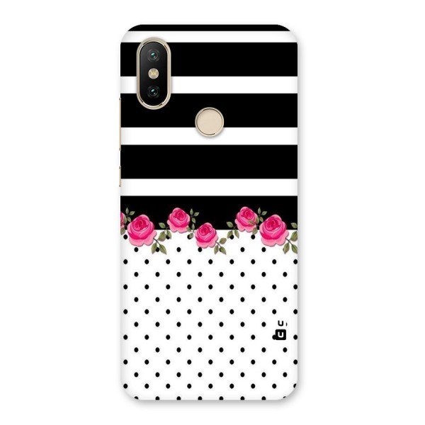 Dots Roses Stripes Back Case for Mi A2