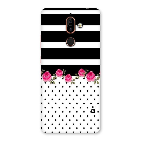 Dots Roses Stripes Back Case for Nokia 7 Plus