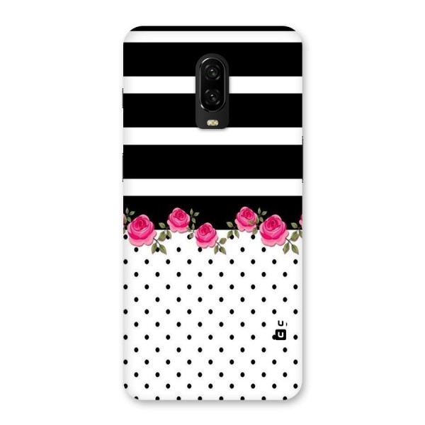 Dots Roses Stripes Back Case for OnePlus 6T