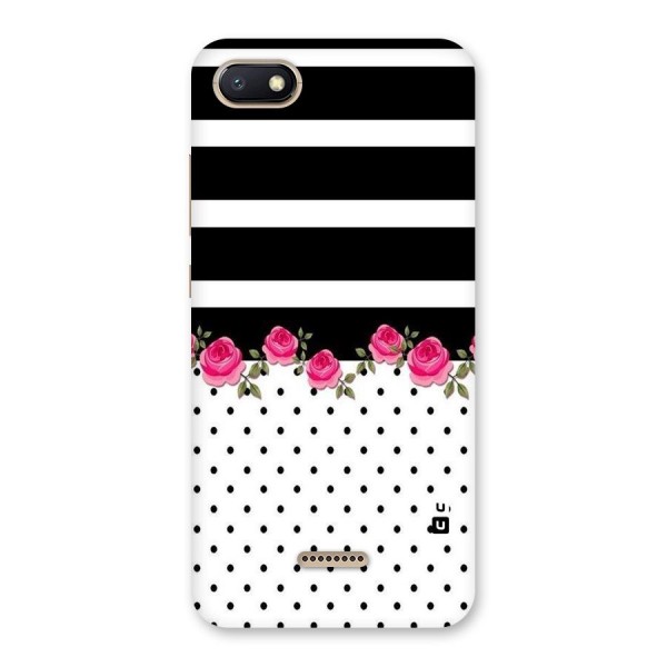 Dots Roses Stripes Back Case for Redmi 6A