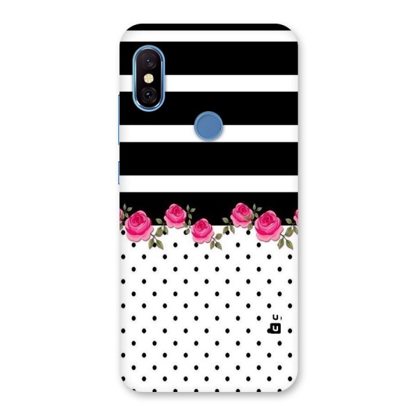 Dots Roses Stripes Back Case for Redmi Note 6 Pro