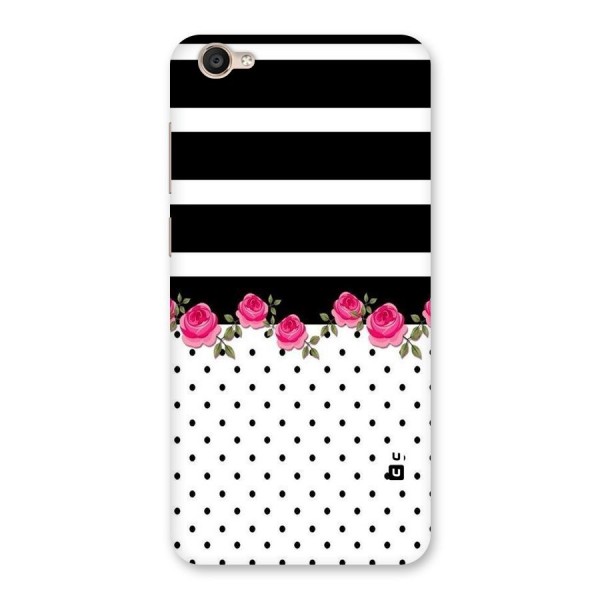 Dots Roses Stripes Back Case for Vivo Y55s