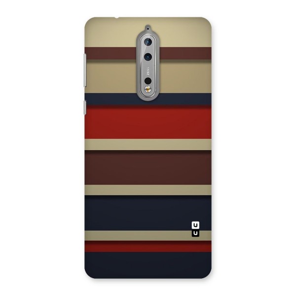 Elegant Stripes Pattern Back Case for Nokia 8