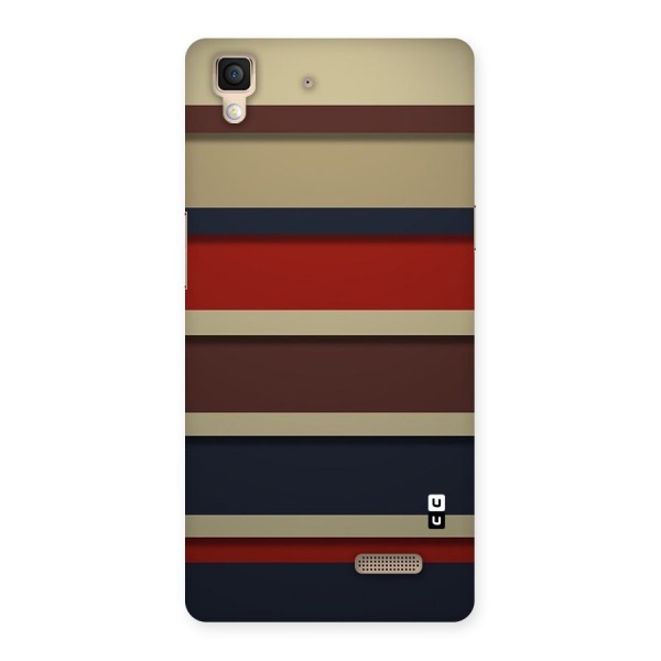 Elegant Stripes Pattern Back Case for Oppo R7