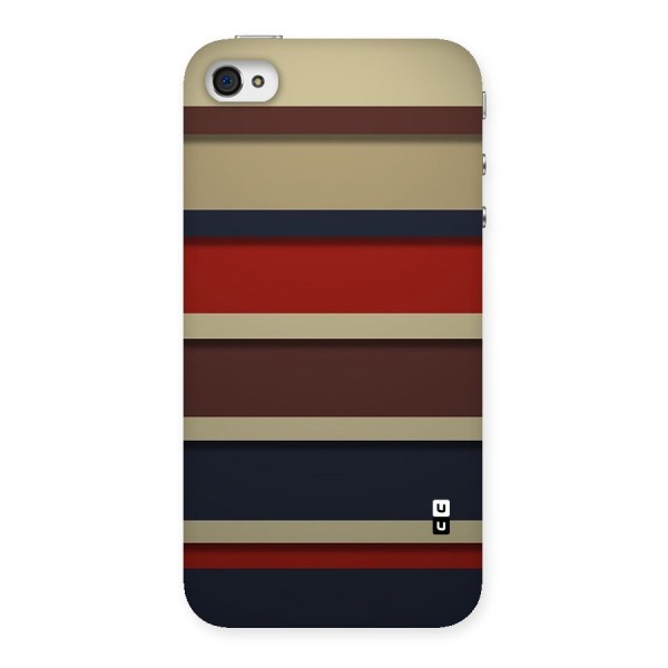 Elegant Stripes Pattern Back Case for iPhone 4 4s