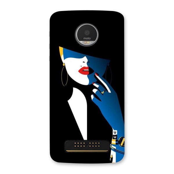 Elegant Woman Back Case for Moto Z Play