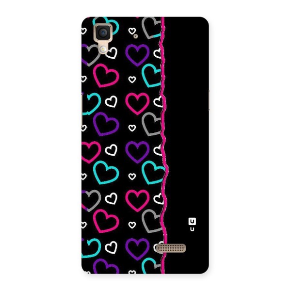 Empty Hearts Back Case for Oppo R7