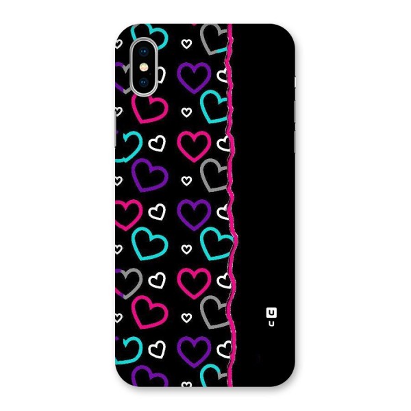 Empty Hearts Back Case for iPhone X